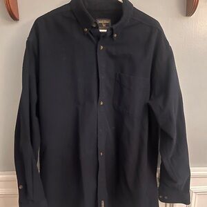 Woolrich Dark Blue Shirt with Logo Patch